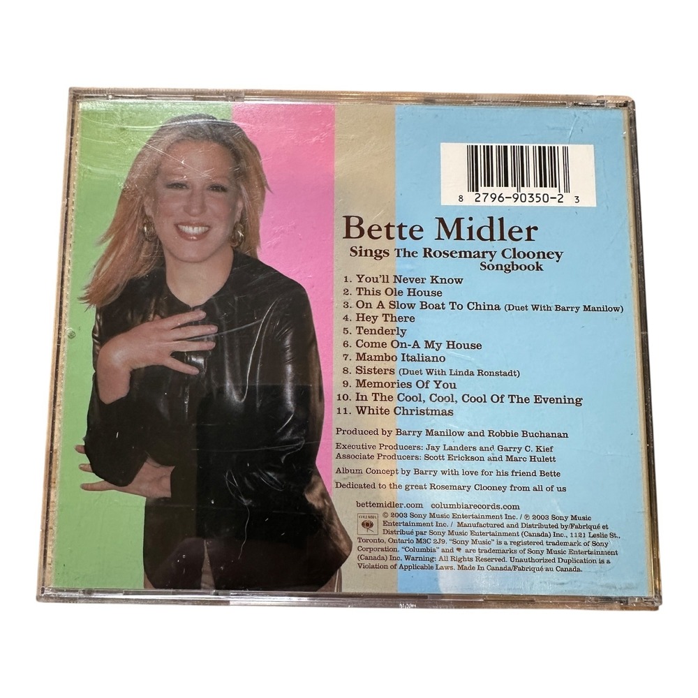 Bette Midler Sings The Rosemary Clooney Songbook CD Music Album 2003 - Picture 2 of 2